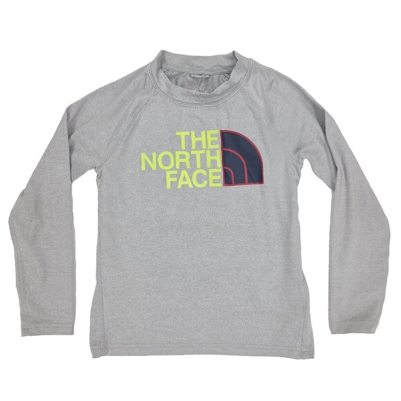 The North Face Sun Protection T-shirt Boys Small 7/8 Gray UV UPF 40+ Long Sleeve - Picture 1 of 8